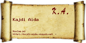 Kajdi Aida névjegykártya